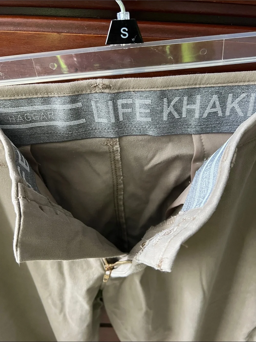 Men's Khaki Casual Chino Pants - Classic Fit